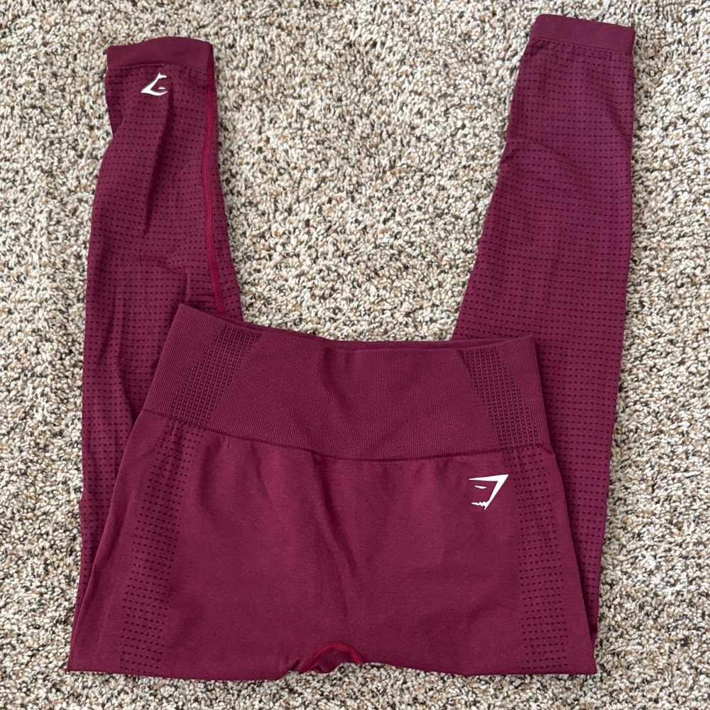 Gymshark Deep Red Active Leggings